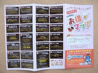 写真：地元商店のクーポン券付きマップ