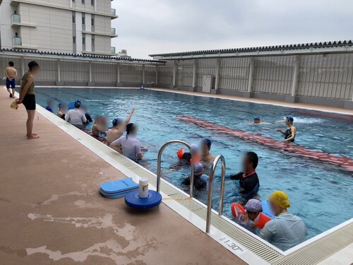 写真：夏季水泳事業の様子