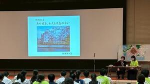 被爆者の河野さんによる講話