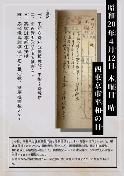 4.昭和20年4月12日　西東京市平和の日