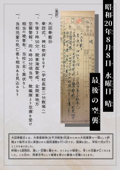 6.昭和20年8月8日　最後の空襲