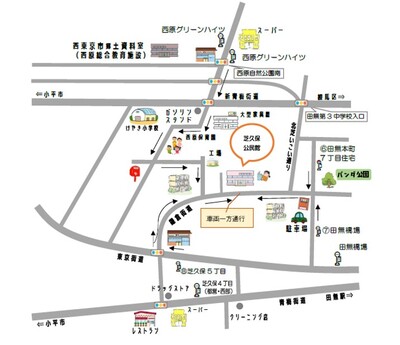 芝久保公民館案内図