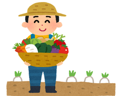 野菜を持つ男