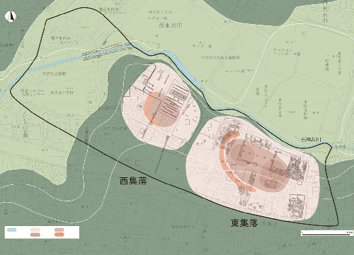 下野谷遺跡全体図