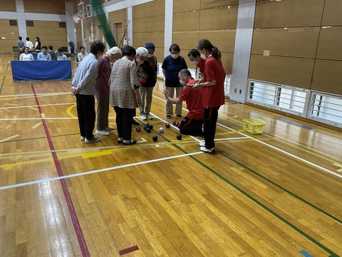 ボッチャ試合中の写真