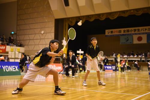 男子ダブルス5年生以下　試合の様子