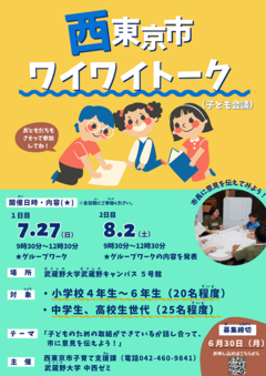 西東京市ワイワイトークちらし