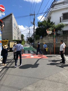 通学路合同点検の様子