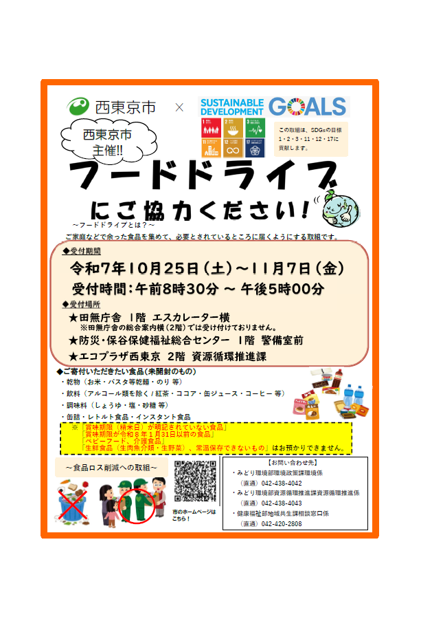 令和6年4月フードドライブ　チラシ画像