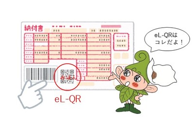 QRの場所を示しています