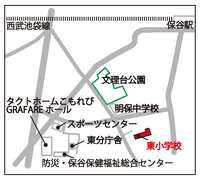 地図：東小学校