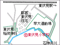 地図：東伏見小学校