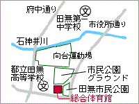 画像：総合体育館地図